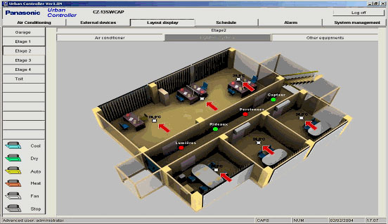 Capture d'écran du logiciel Urban Controller